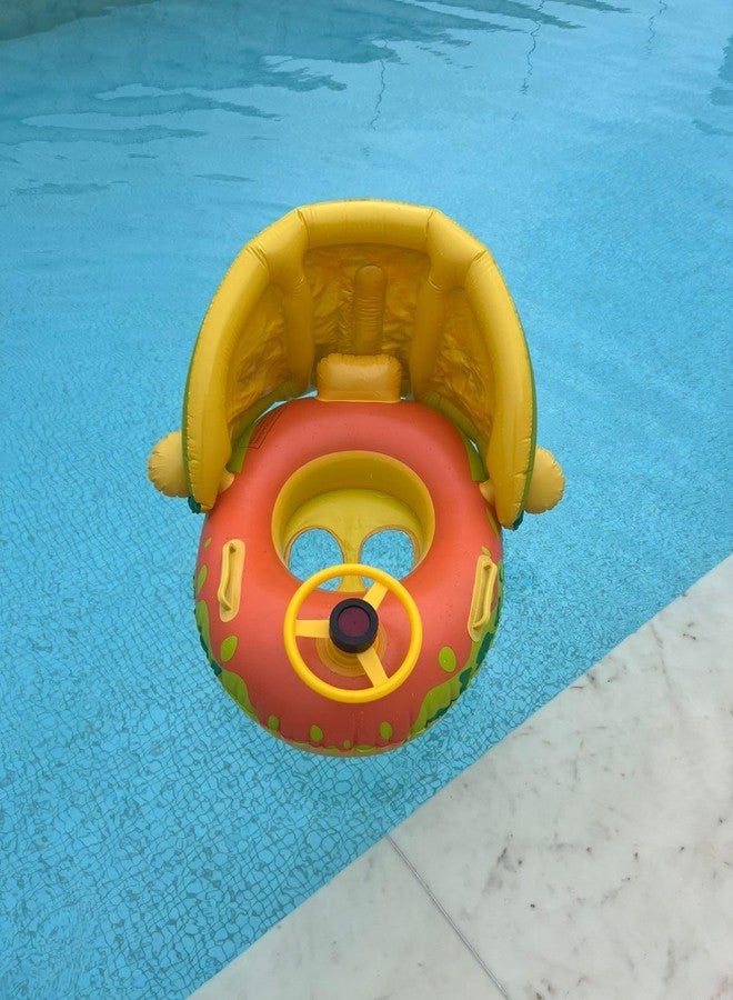 ProKart Baby Pool Float - Baby Water Play Mat Water pad for Infants Toddlers | Infant Training Bath Float | Inflatable Toddler Swim Float with Sunshade (Dolphin Pool Float, Pack of 1) - Image 5
